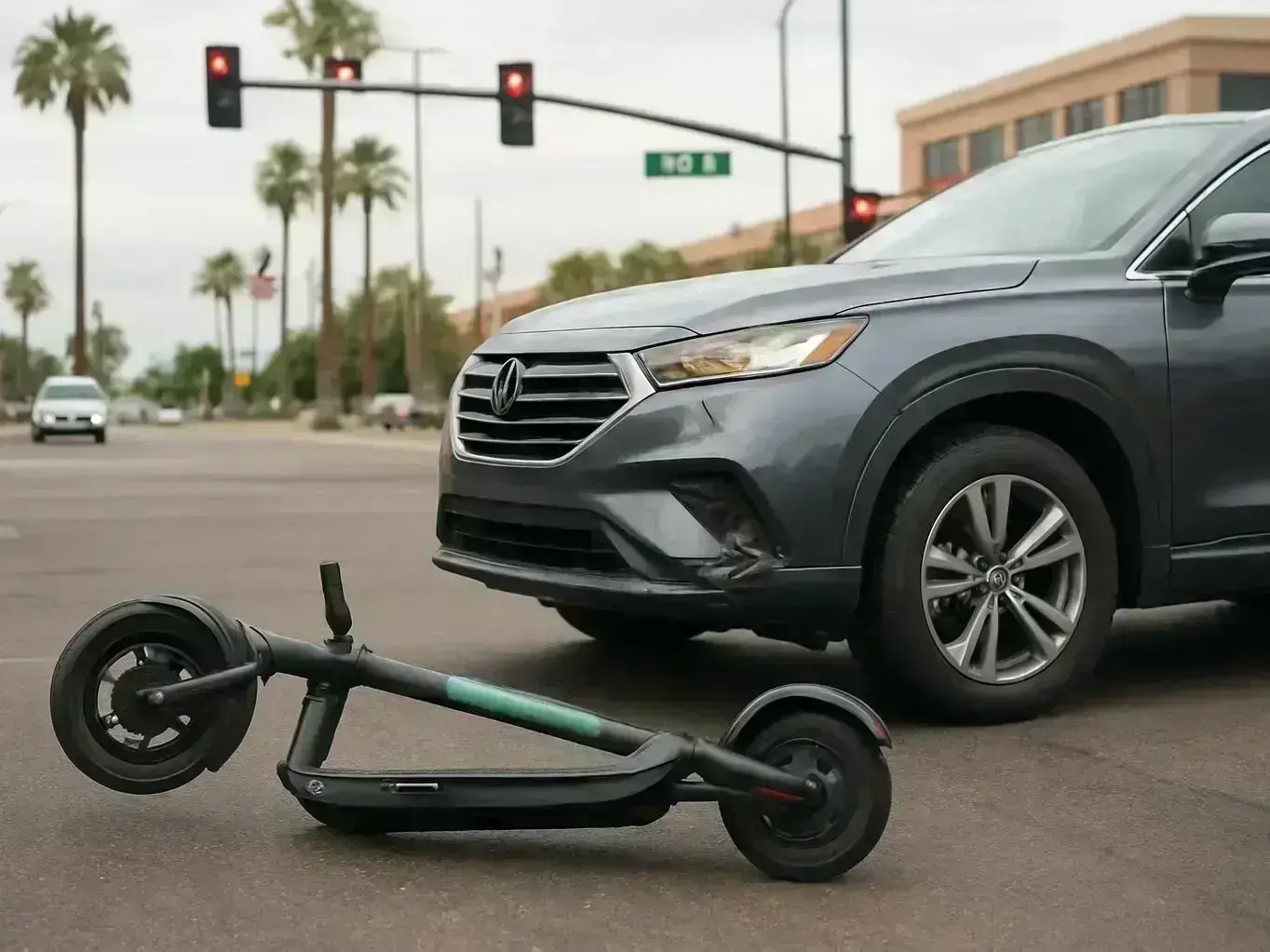 Attorney reviewing hit-and-run scooter crash evidence near South Mountain Park in Ahwatukee Foothills
