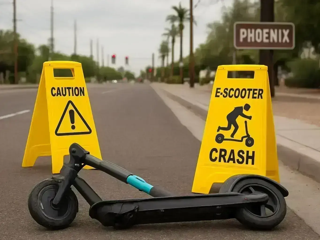 Attorney helping injured rider after e-scooter crash near Scottsdale Fashion Square and Camelback Road