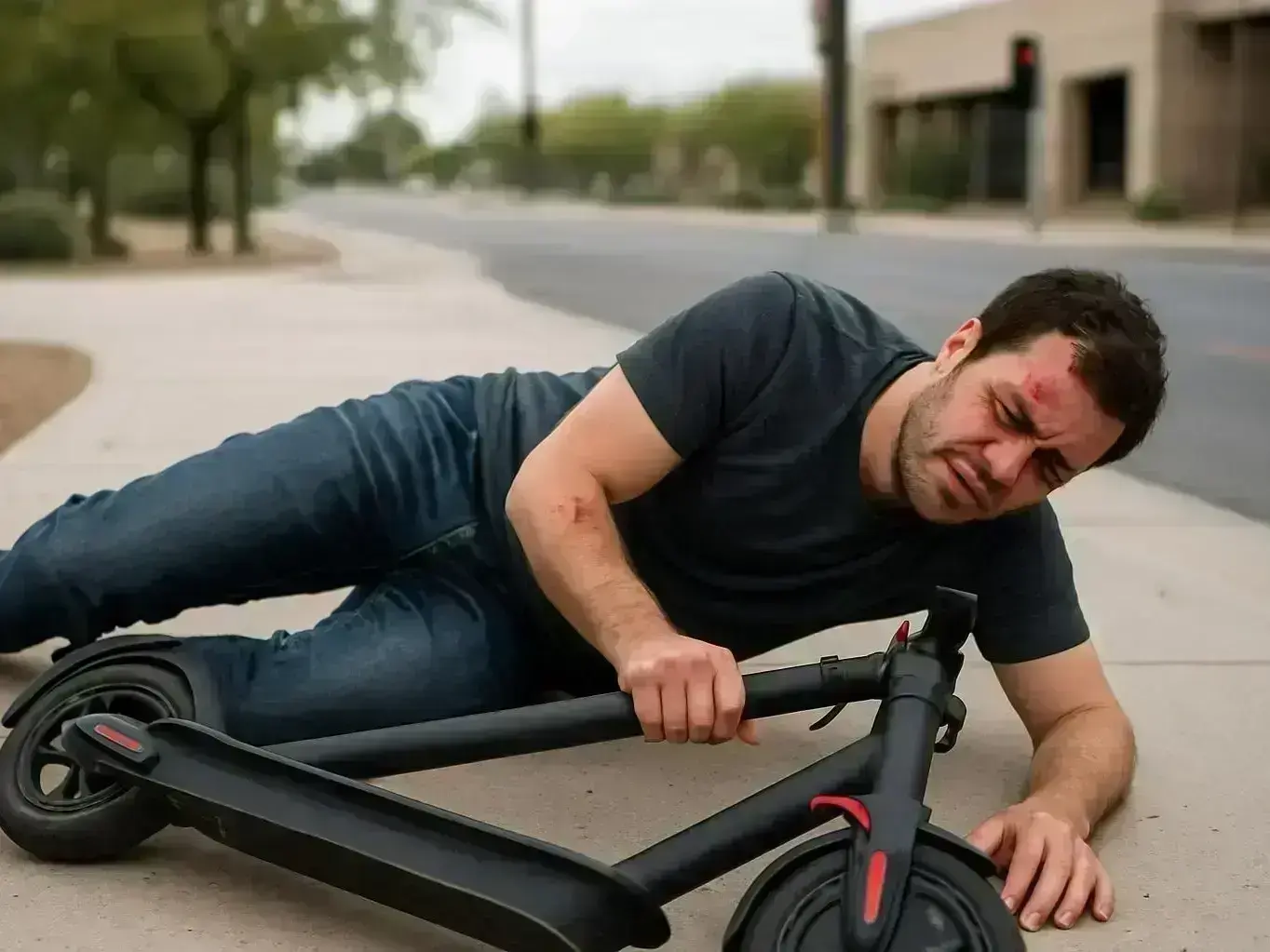 Phoenix e-scooter accident lawyer reviewing crash evidence near Roosevelt Row after a downtown rider injury