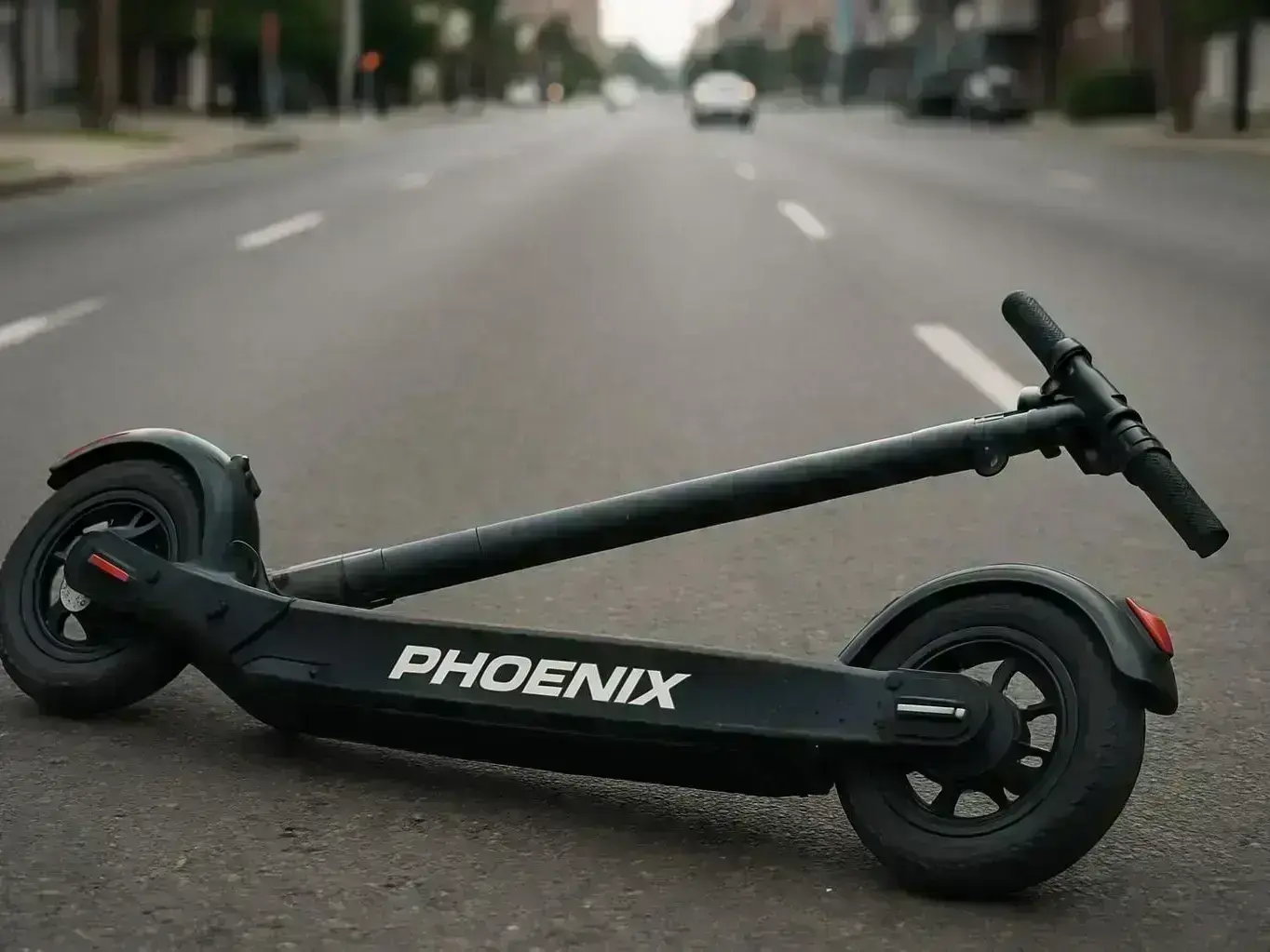 E-scooter hit and run claim investigation by lawyer near Gilbert Road and Baseline Road intersection