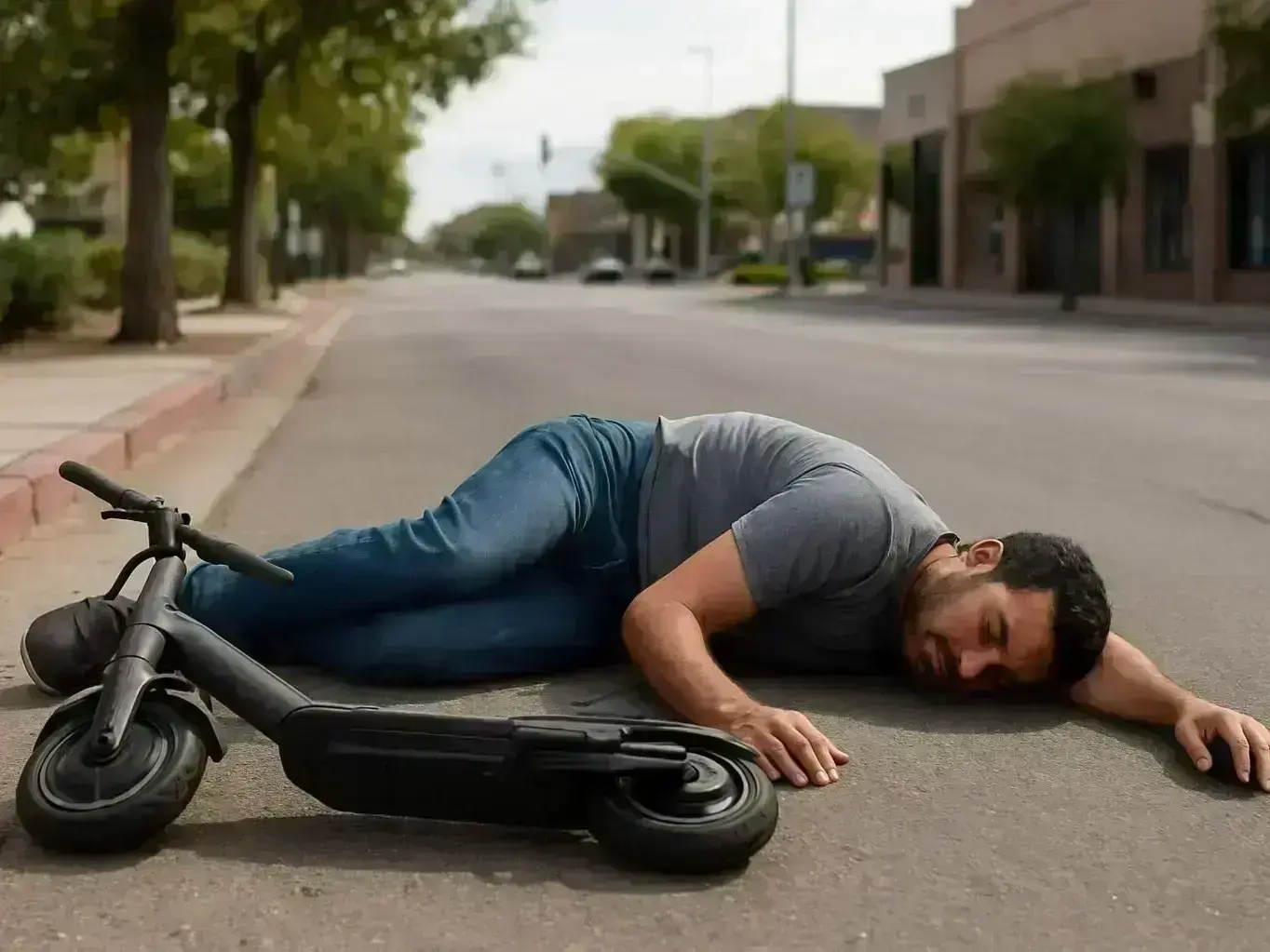 injured e-scooter rider meeting Mesa personal injury attorney after crash near Sloan Park