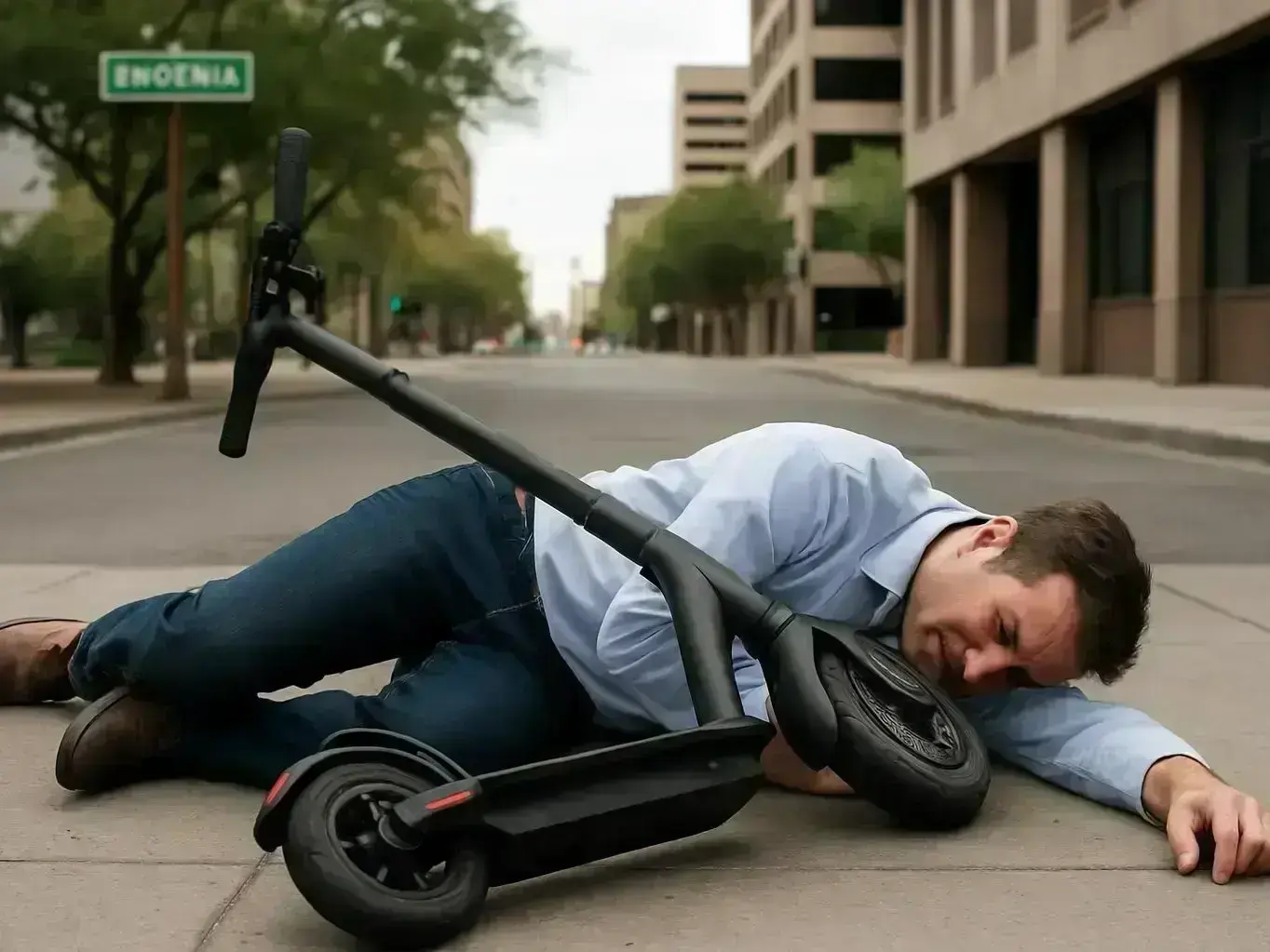 Gilbert Arizona e-scooter accident lawyer consulting client about settlement options
