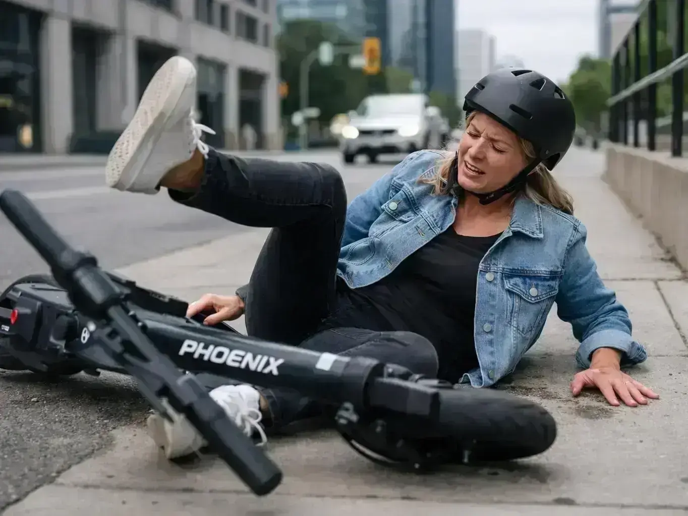 Gilbert streets with e-scooter riders highlighting local accident risks