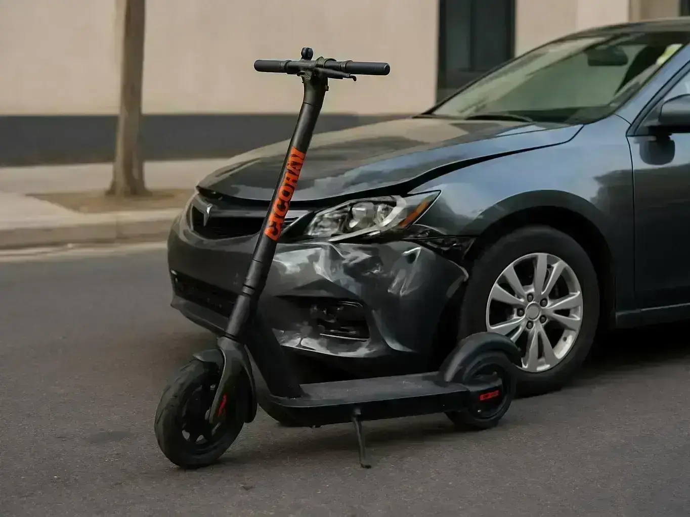 Arizona e-scooter injury lawyer documenting roadway hazards after collision on Country Club Drive in Mesa